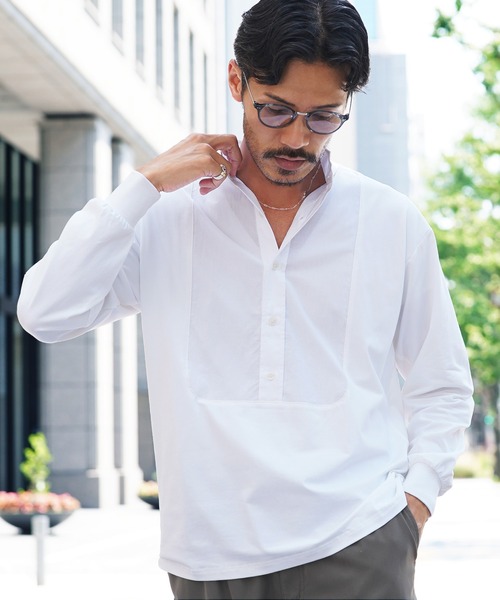 JIGGYS SHOP（ジギーズショップ） シャツ カットコンビスタンドカラー