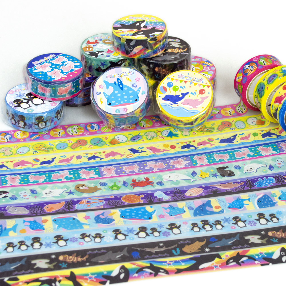 海のなかまたち・マスキングテープ(全10種) – 株式会社ザ・アクセス