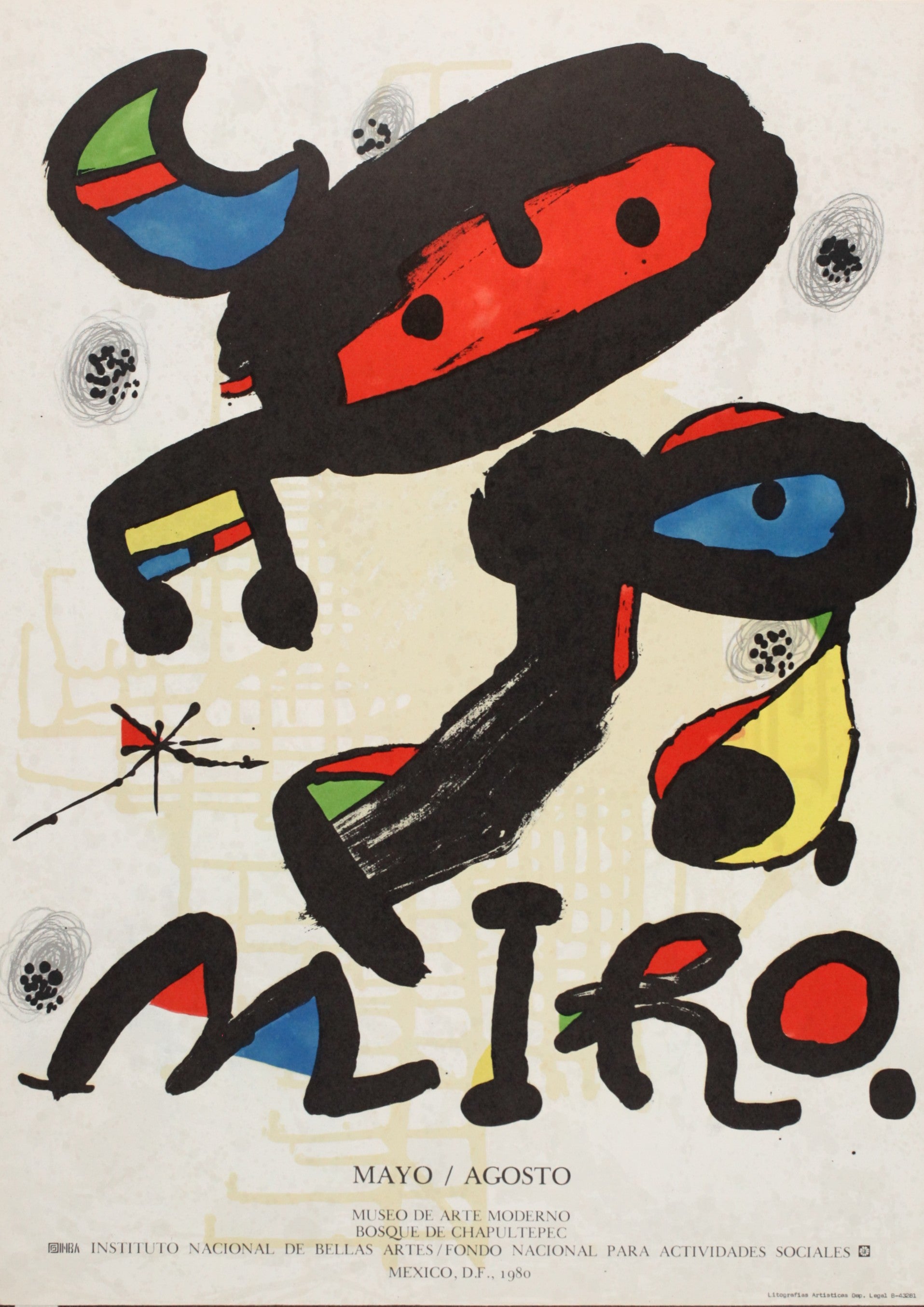 ジョアン・ミロ 【メキシコ近代美術館ミロ展ポスター】1980イメージ