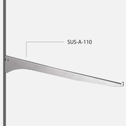 ステンレス スリムブラケット ガラス棚用 棚受け 400 SUS-A-110