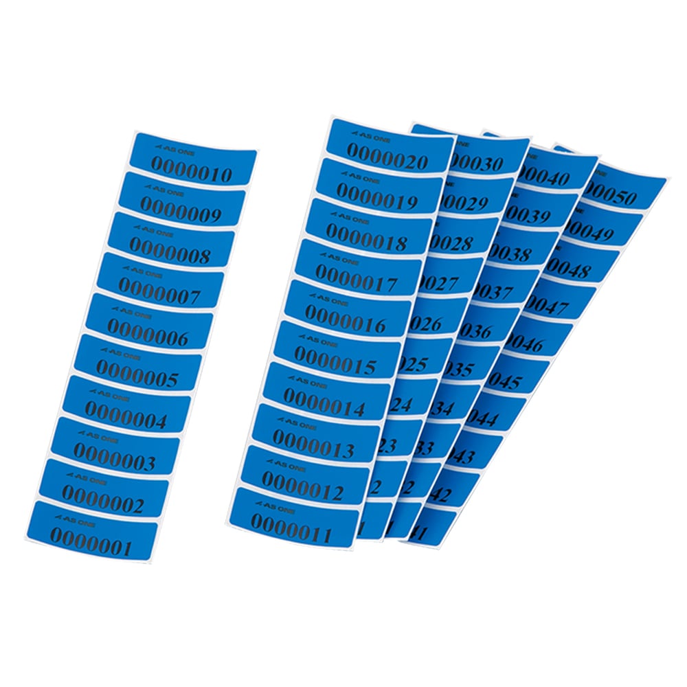 7-9657-02 封印シール ブルー 60×20mm 100枚入 MS-6020B 【AXEL】 アズワン