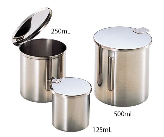 0-6490-02 万能壺 250mL φ75×75mm ステンレス(SUS316)モリブデン耐酸鋼