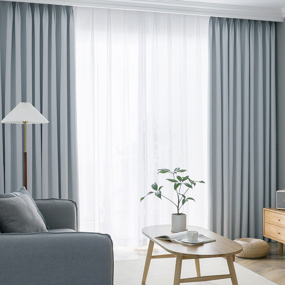 AIFY 1級 遮光カーテン 4枚セット(レース付) 幅100cm 丈190cm～230cm