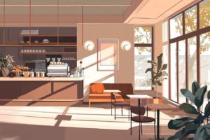 Background illustrations of a 