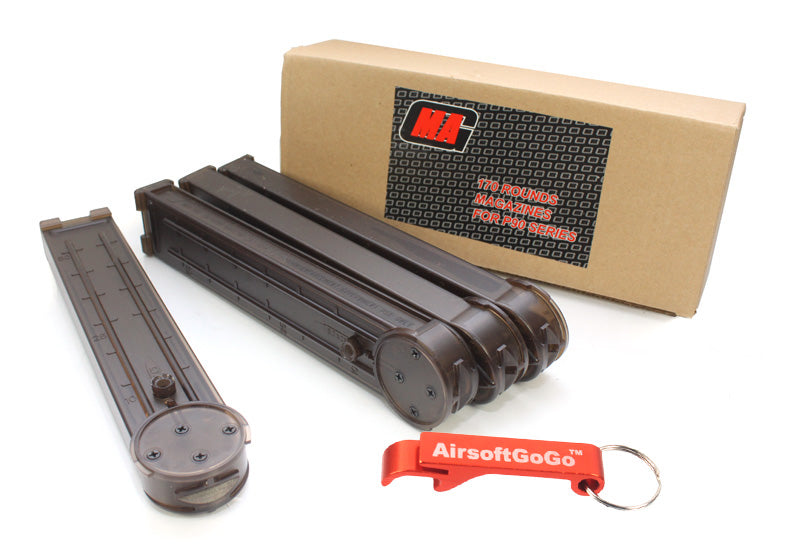 P90 電動ガン用170連マガジンセット （4本入り）MAG - AIRSOFT GOGO