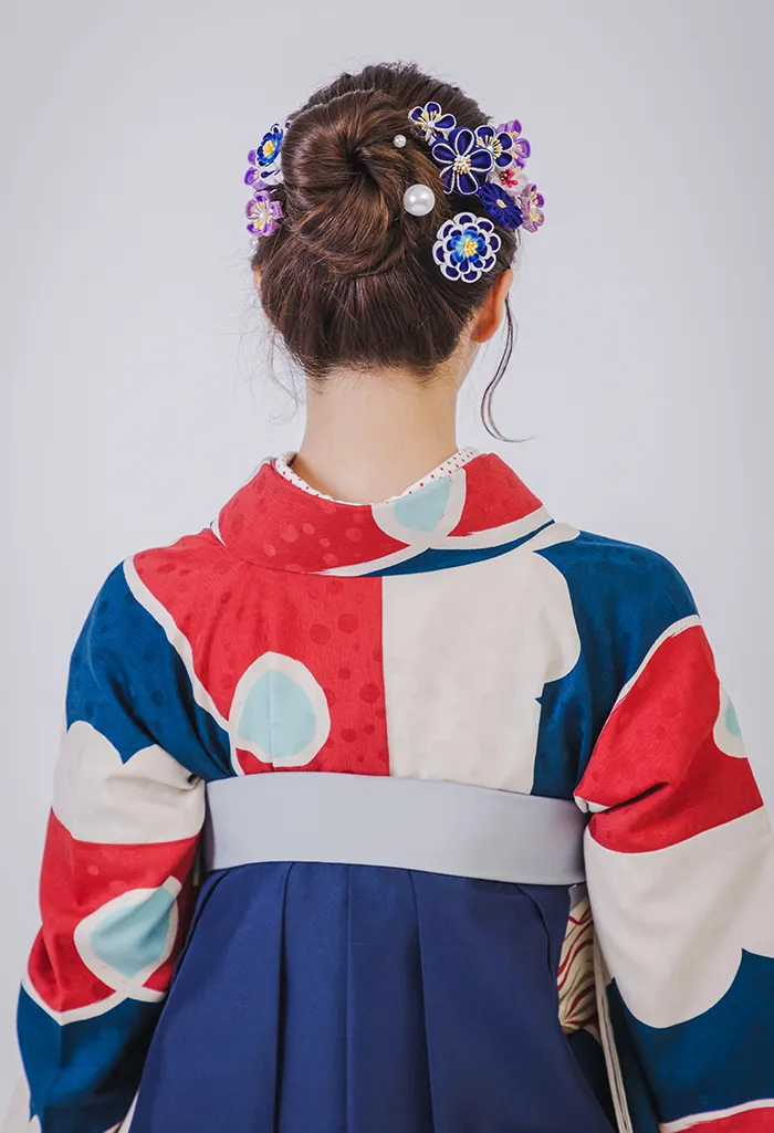 はむいちな 様 ロボホン 服 淡青藤色&山葵色 きもの 仙台平袴風 羽織