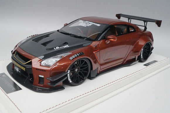 1:18 Nissan R35 GTR Liberty Walk Performance -- Brown -- Make Up by LB