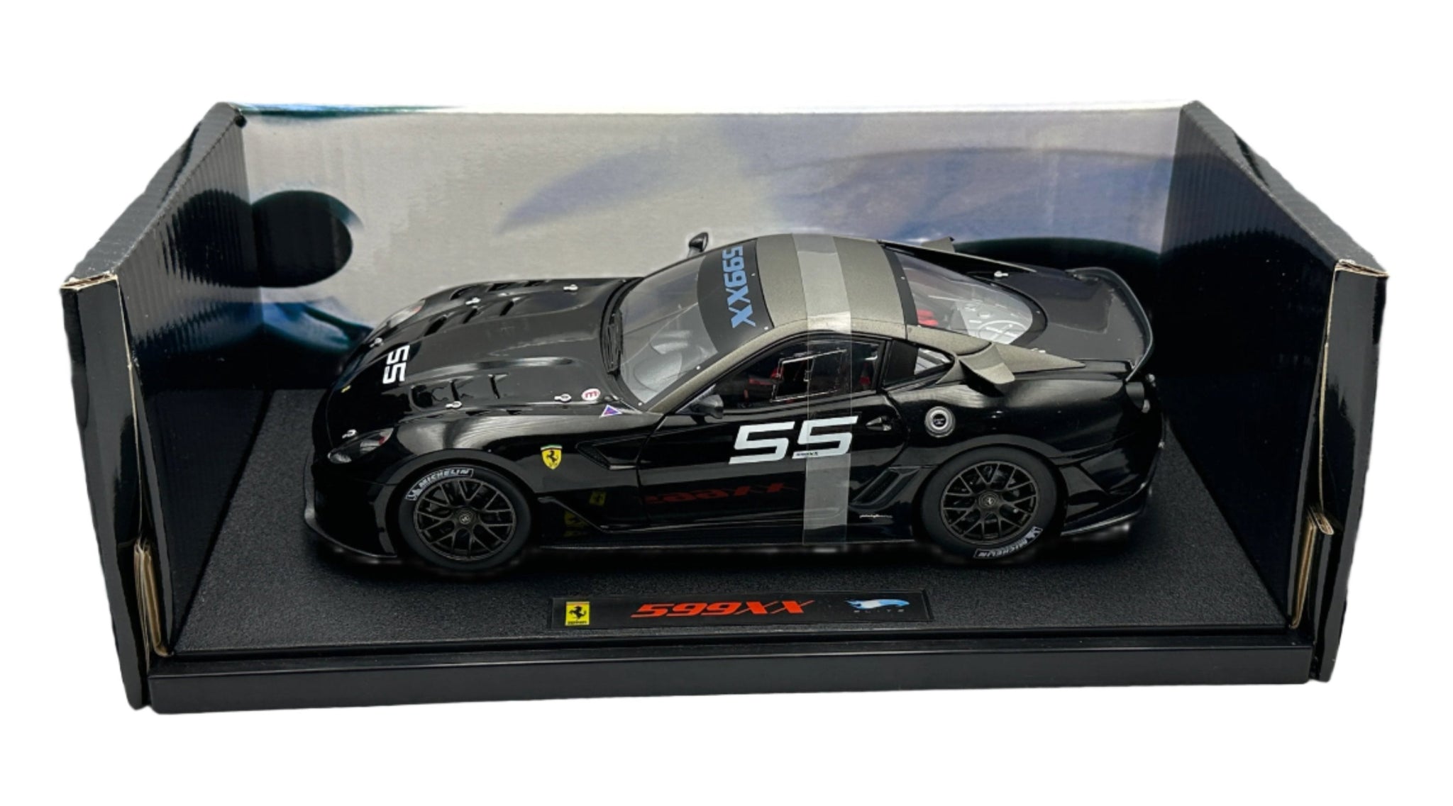 1:18 Ferrari 599XX -- #55 Black Metallic -- Hot Wheels Elite T6252