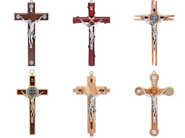 6種】イタリア製ハンドメイド 壁掛け十字架 伝統の職人技が光る聖品