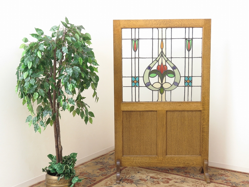 アンティーク家具通販のアンティークステンドグラス（衝立） | alver