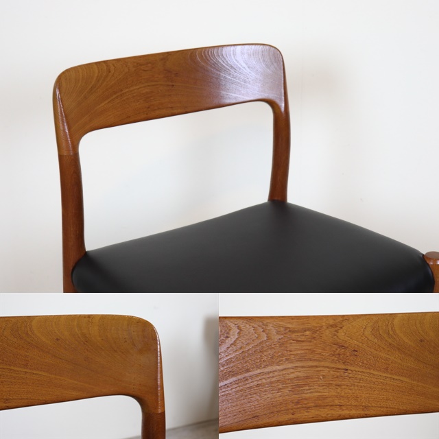 J.L.モラー（J.L.Moller） No.75 北欧 ダイニングチェア 座面張り替済