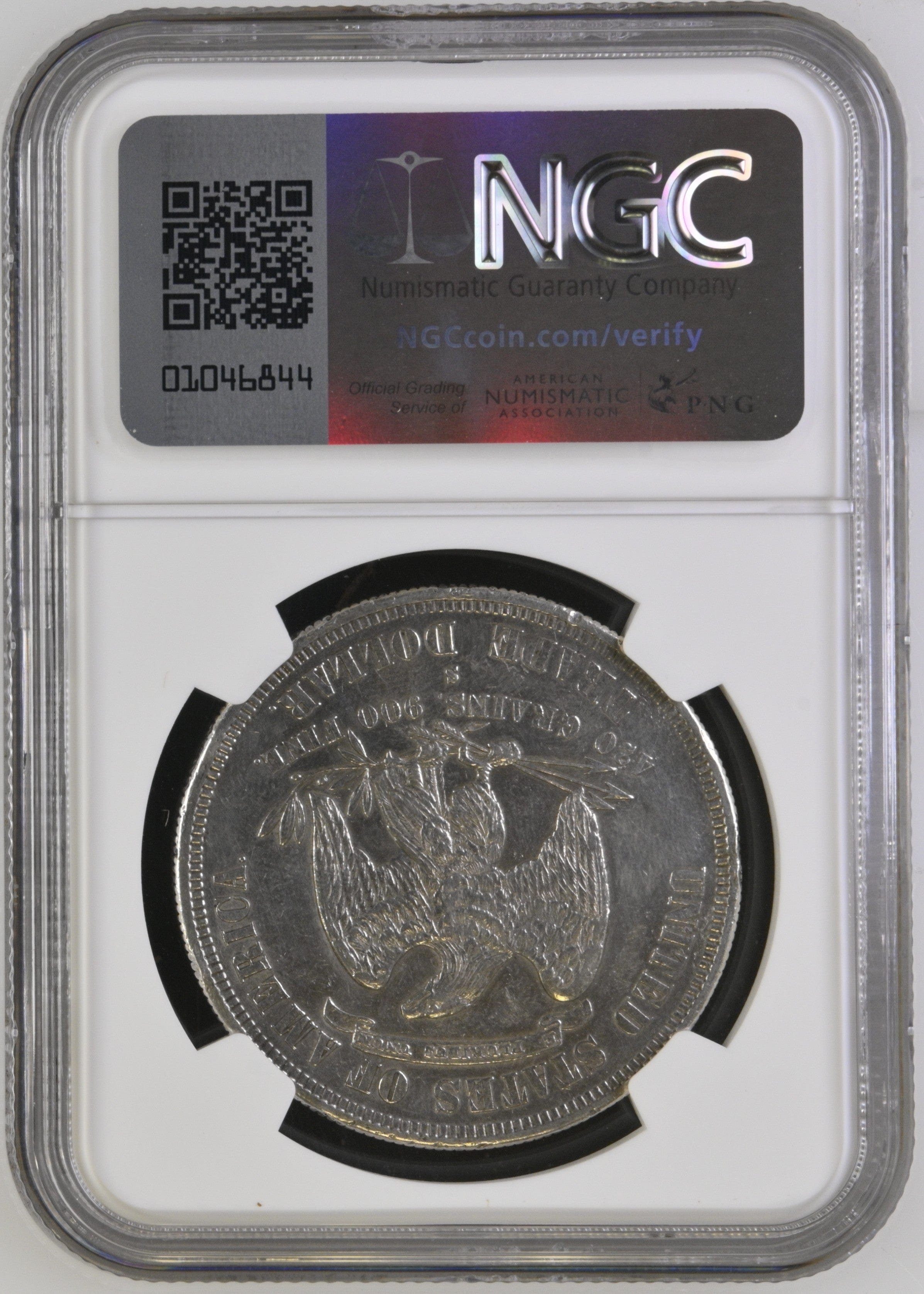 1878年 アメリカ サンフランシスコ 貿易銀 AU DETAILS DAMAGED