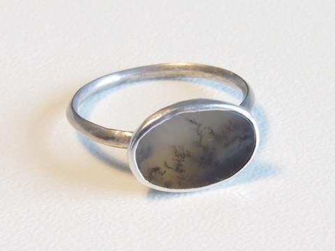 18世紀アゲート指輪（フランス、ピクチャードストーン、銀）