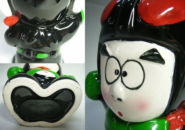 仮面ノリダー 木梨憲武 陶器製 人形 貯金箱 13．0cm 当時物 現状