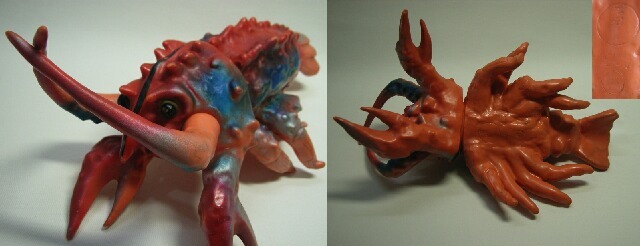 希少☆マルサン 1期 凶悪怪獣 エビラ（南海の大決闘） ソフビ人形