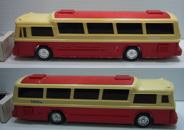 存在感あり！Tonka バス ミニカー 長さ 29．1cm 450g 当時物