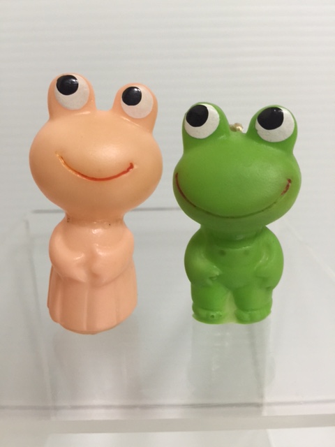 珍☆コルゲンコーワ ケロちゃんママ ソフビ指人形 5．8cm 当時物