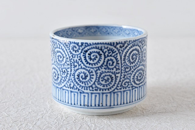 古伊万里 染付 蛸唐草 火入れ 難あり甘手 - 生活骨董と古布の