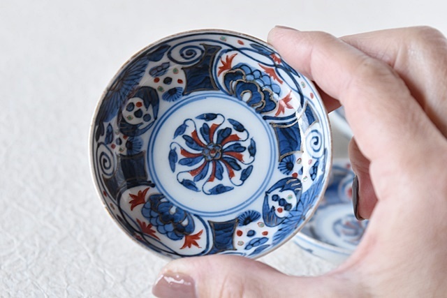 古伊万里 染付 大明年製銘 小さな豆皿 5枚セット - 生活骨董と古布の