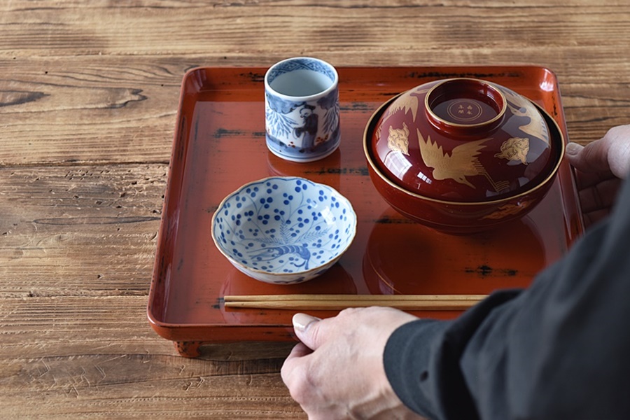 古伊万里 竹林賢人図 少しおおきめ のぞき猪口 - 生活骨董と古布の