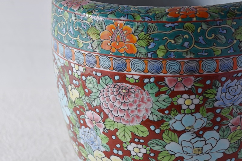 伊万里 色絵 十錦手 火鉢 小 - 生活骨董と古布のアンティークショップ