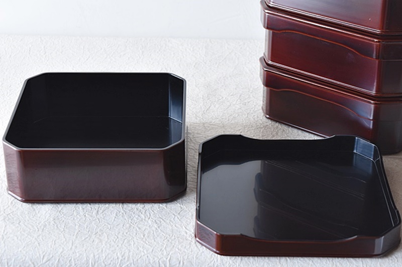 輪島塗 大徳寺弁当箱 5客セット - 生活骨董と古布のアンティーク