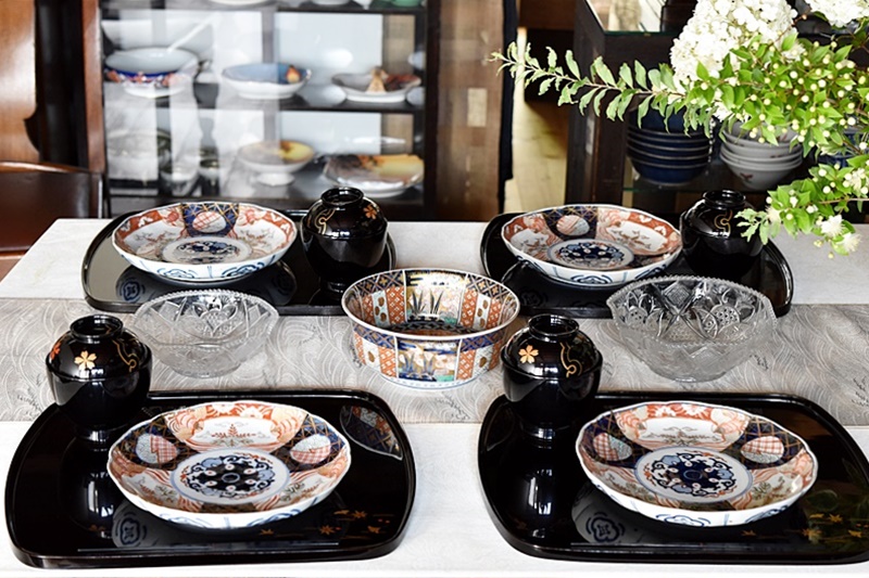 伊万里 色絵 桐に鳳凰 輪花型 七寸皿 - 生活骨董と古布のアンティーク