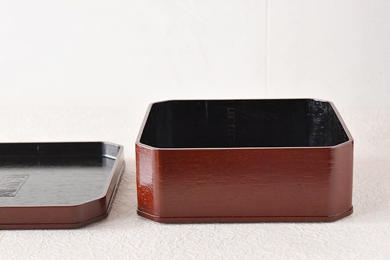 天然木製漆塗 溜塗 大徳寺弁当 5客セット 茶懐石道具 点心 縁高