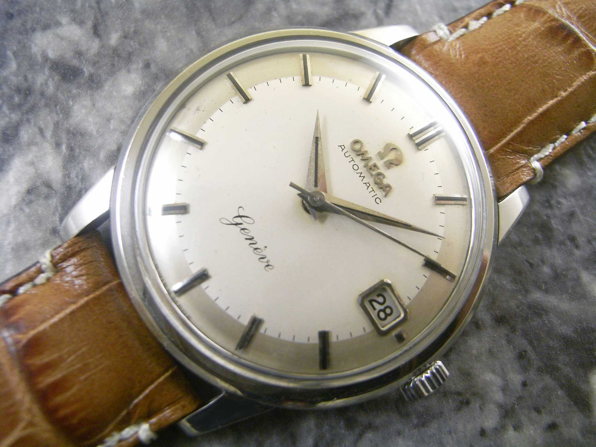 オメガ・OMEGA/Geneve 希少ロゴ 2トーン文字盤 1959年 アンティーク