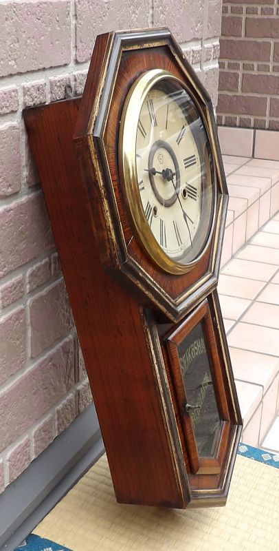 精工舎・八角尾長・八日まき掛時計・明治時代 - アンティーク時計専門