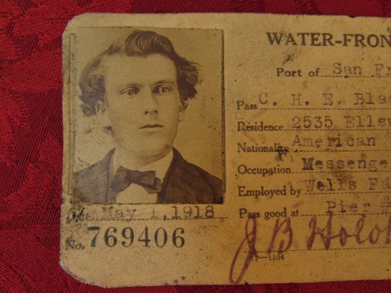 709 - RARE ANTIQUE WELLS FARGO & CO EXPRESS POCKET STAMP with