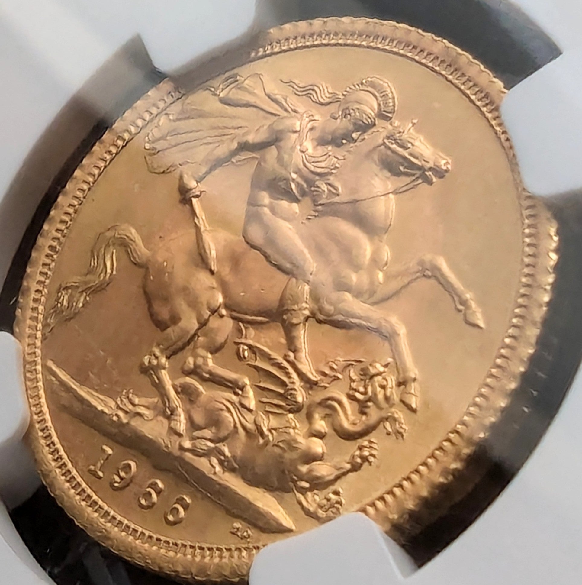 1966年 イギリス ヤングヤング エリザベス二世女王 1ソブリン金貨 1SOV