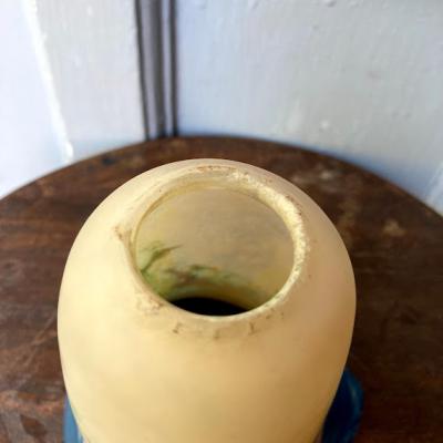 アールヌーボー ランプシェード (ホワイト×ブルー) - 福岡の