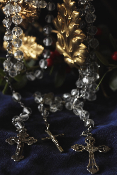 ヴィンテージロザリオ イタリア フランス ガラスビーズ プラスチック