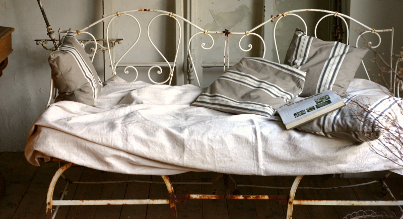 アンティークソファベッド デイベッド フランス アイアン 【Antiques