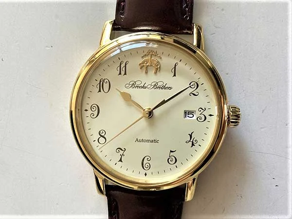 HA-6541| 米国 Brooks Brothers製 アンティークフォント 自動巻き 3針