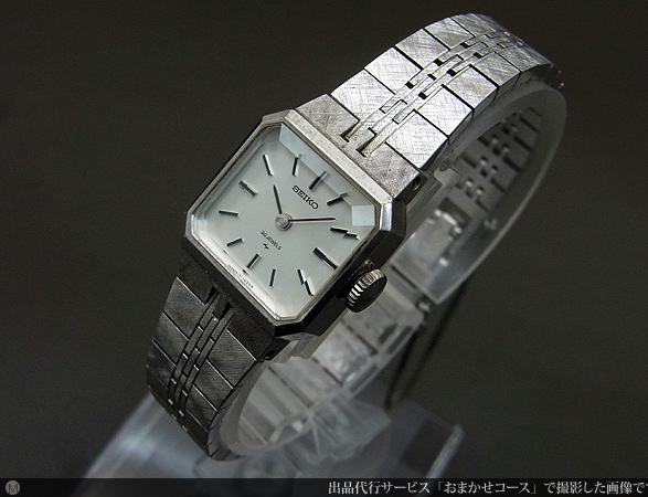 JA-0468| セイコー レディース スクエアケース 9面カットガラス 美品