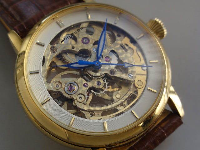 オリエント モンビジュ MON BIJOU 両面スケルトン 手巻 GPケース