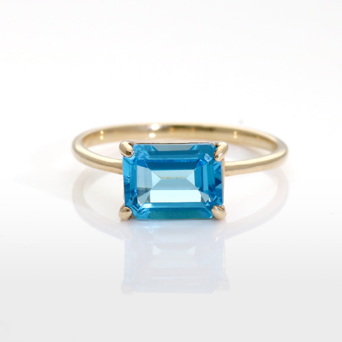 K10 ブルートパーズ オクタゴン リング – anybelle