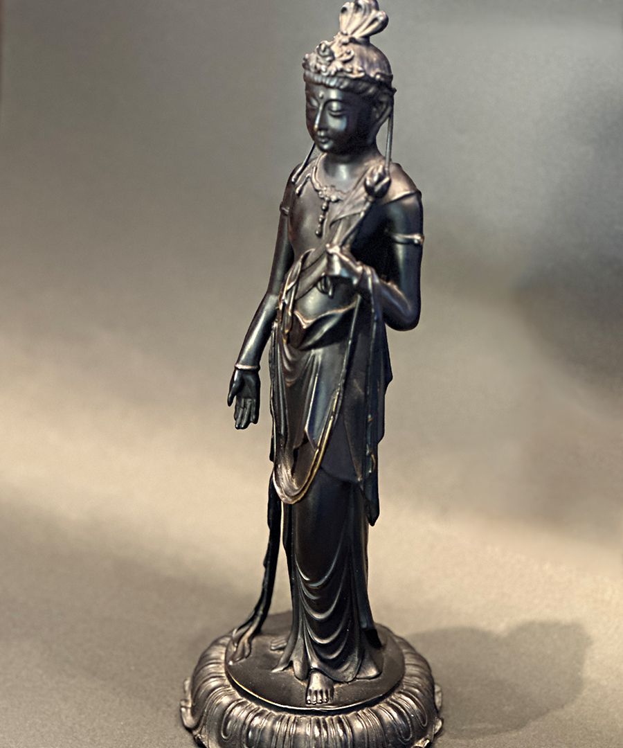聖観音菩薩像 観音様 高村光雲 原型 仏像 金属工芸 銅製 高さ約31cm