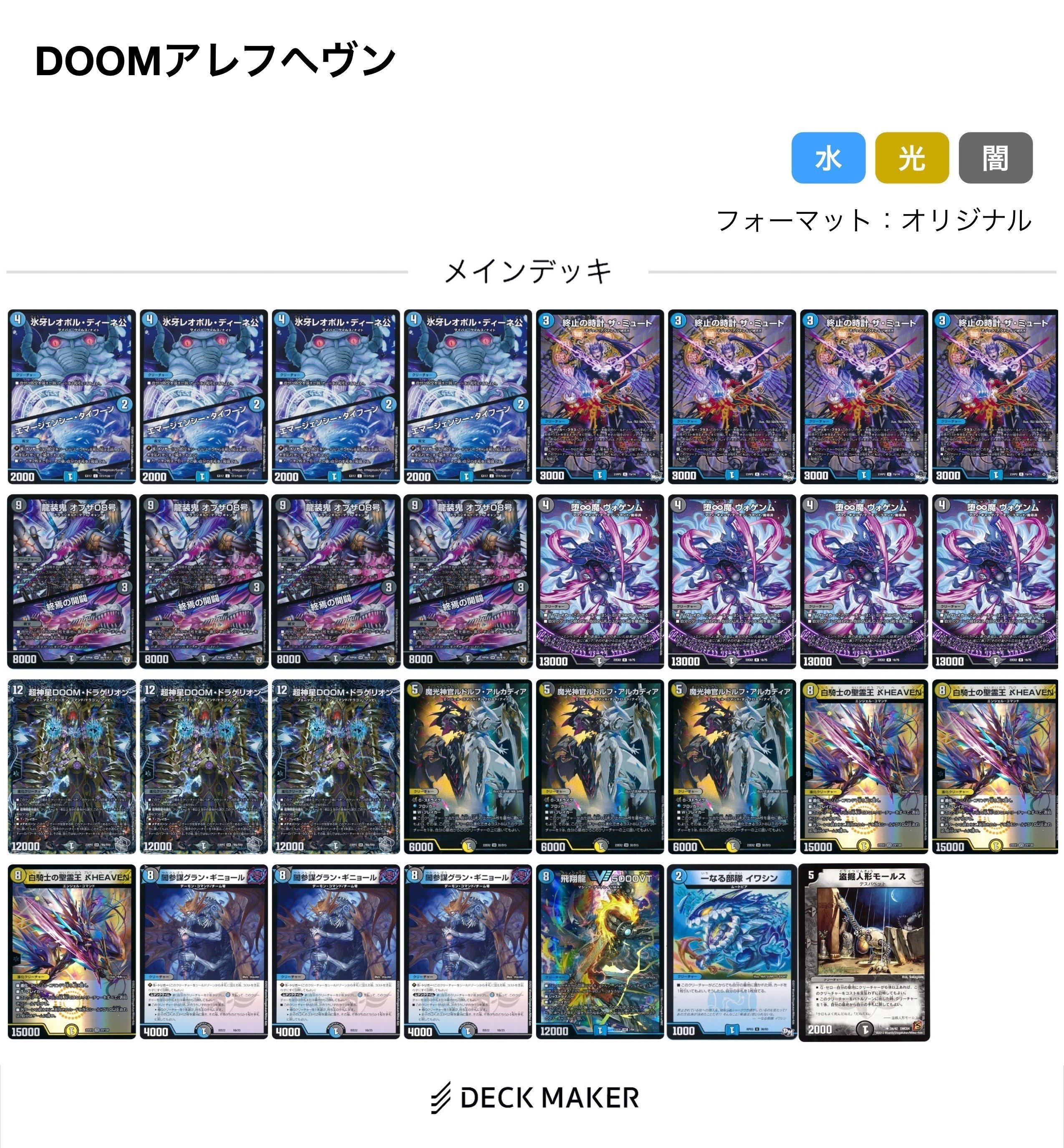 即日発送 CS優勝構築 ネクラDOOM アレフヘブン スリーブ付き デュエル
