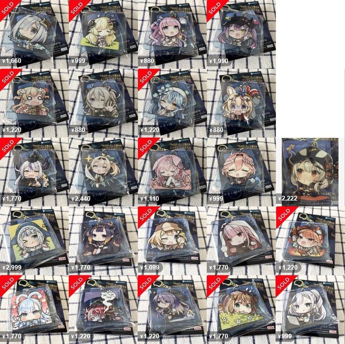 ホロライブのランダムグッズのお値段｜mercarina