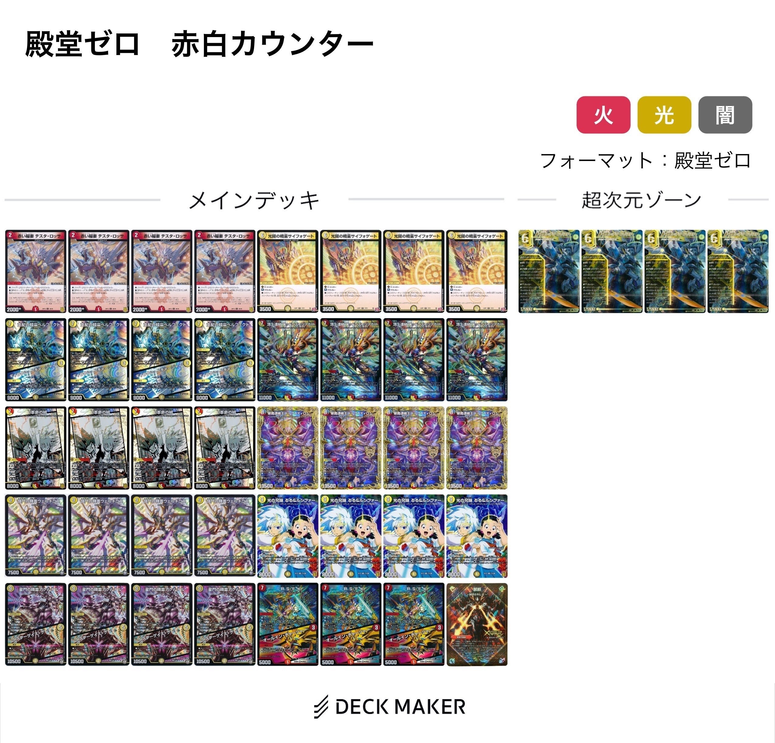 赤白カウンターデッキ にじさんじ スリーブつき