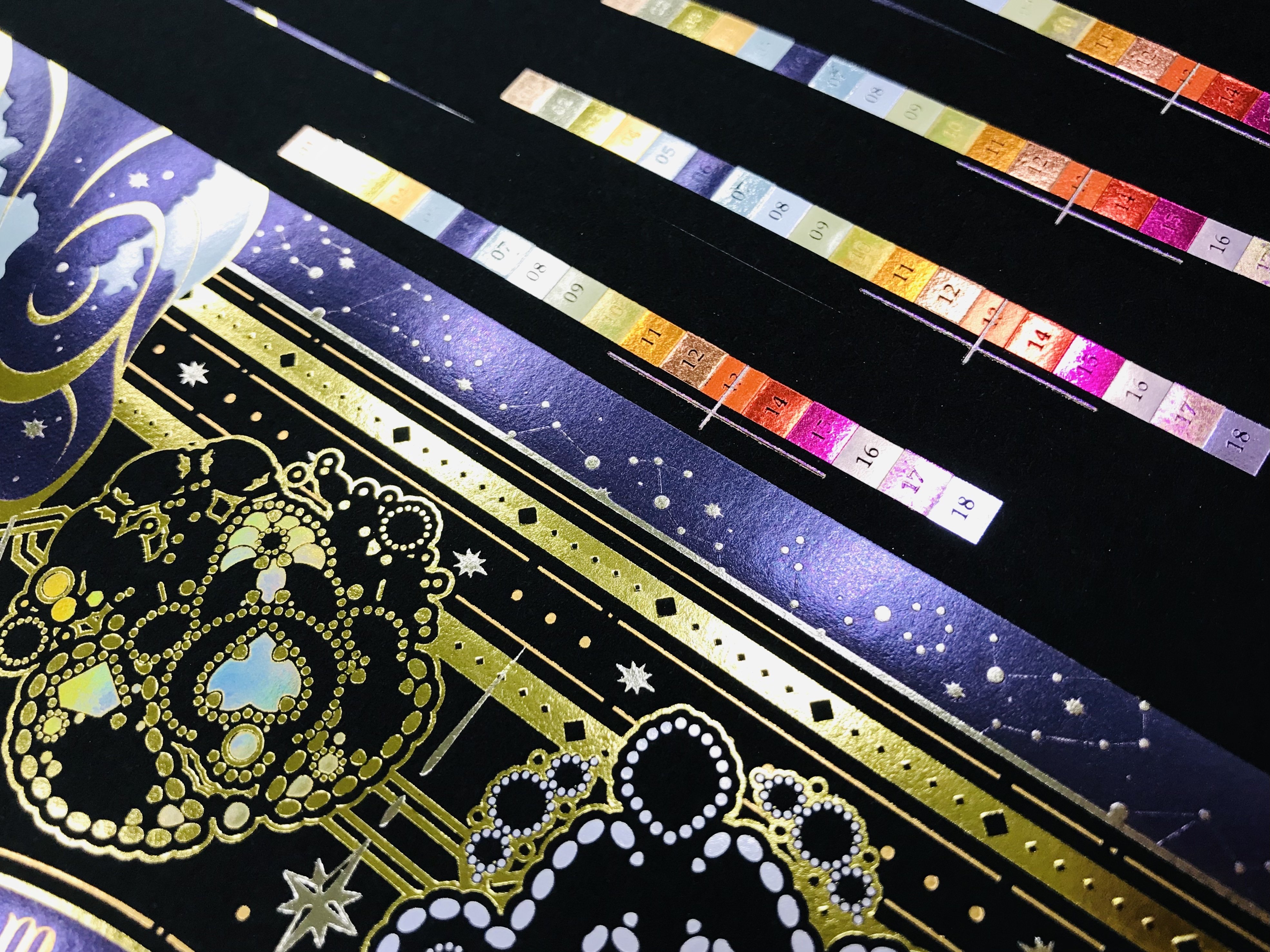 後編】「箔押し25色＋彫刻エンボス加工 アートポスター 製作」｜コスモ