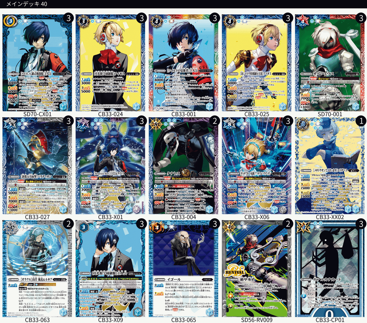 P3コラボ主人公デッキ各軸評価メモ｜かぐやん/欠月P