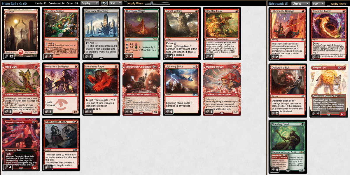 スタン】赤単プレイ・サイド解説：「Standard Showcase Challenge