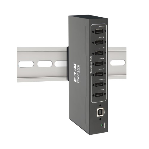 7-Port Industrial-Grade Hub - USB 2.0, ESD Immunity, Metal Housing