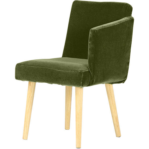 布張りダイニングチェア 木目調デザイン｜Aoneチェア 1Pノーマル左肘