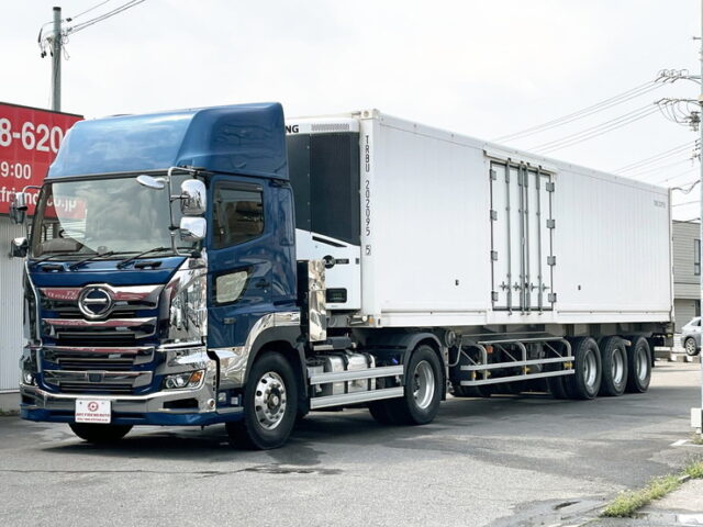 日野 17プロフィア ハイルーフ 冷凍コンテナトレーラーセット サーモ