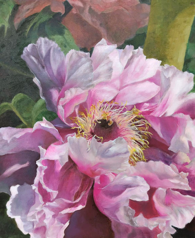 油絵『牡丹』 - 絵画教室 アートスクール セント・ギャラリー